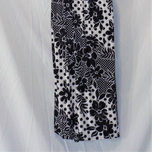 BEACH FASHION HAWAIIAN BLACK  FLORAL PRINT FULL LENGTH SUNDRESS L - Picture 6 of 6